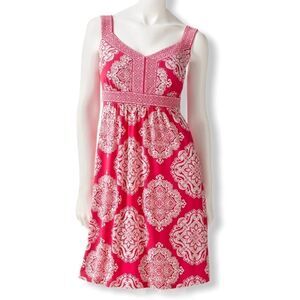 Apt. 9 Pink Medallion Embellished Empire Dress